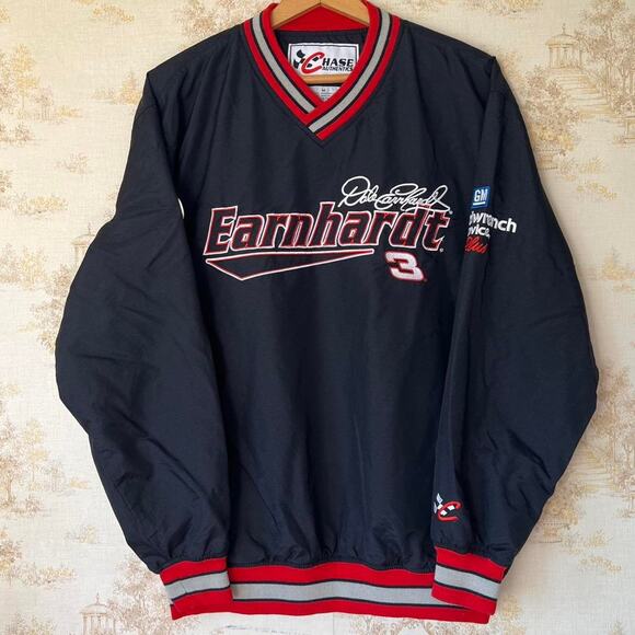 Chase Authentics Other - Vintage 00s Black Nylon Dale Earnhardt NASCAR Windbreaker Pullover Size M